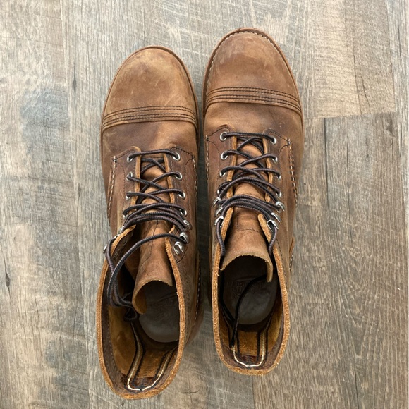 RED WING | Heritage Copper 6 Inch Iron Ranger Leather Lace Up Work Boots - Picture 6 of 16